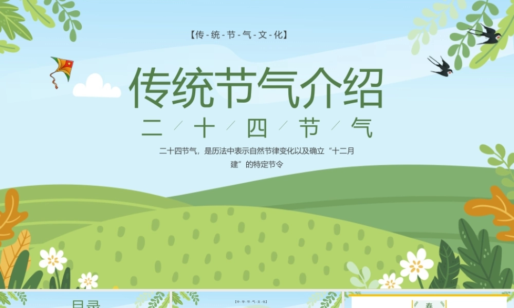 小清新传统节气介绍模板.pptx