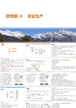 高考地理考前回扣教材10 农业生产.pptx