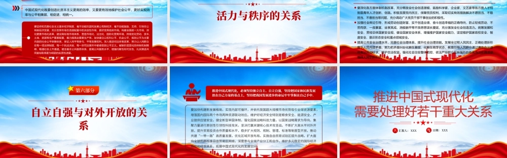 推进中国式现代化需要处理好若干重大关系PPT推进中国式现代化是一个系统工程PPT课件（带内容）.pptx