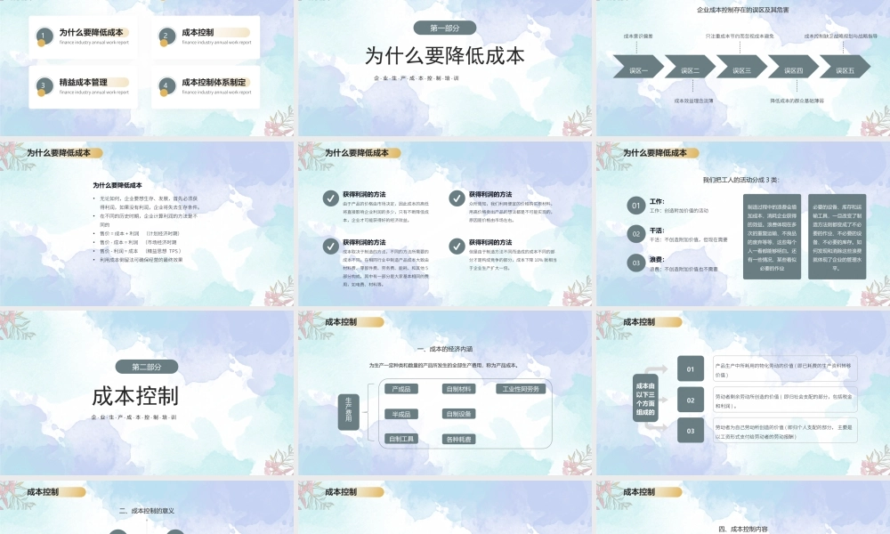 企业生产成本预算PPT企业生产成本控制培训PPT课件（带内容）.pptx