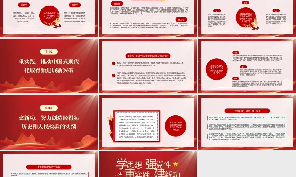 扎实抓好主题教育为奋进新征程凝心聚力党课PPT课件（带内容）.pptx