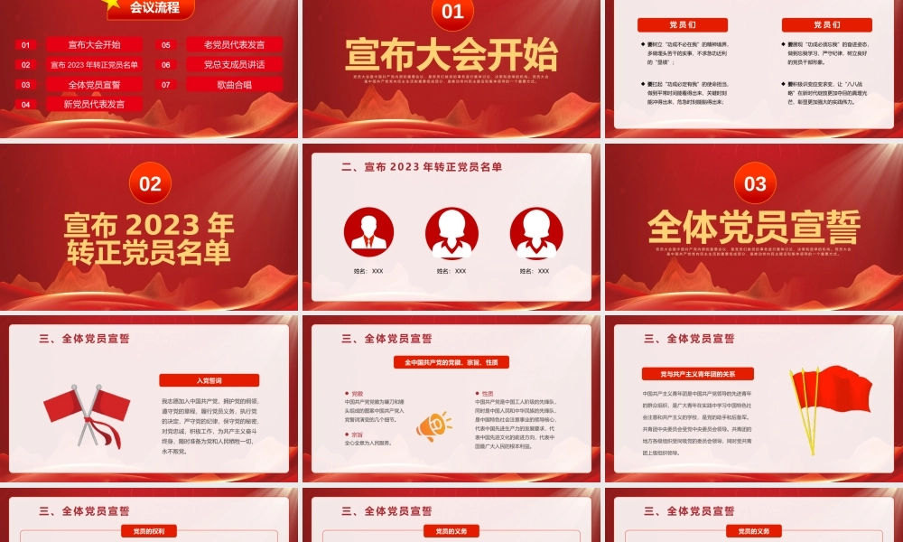 忘我学习严守纪律树立良好的党员干部形象党员大会PPT课件（带内容）.pptx