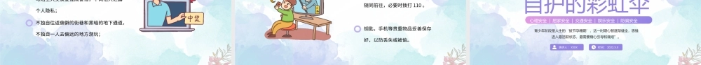 青少年自护教育学习PPT撑起青春自护的保护伞PPT课件（带内容）.pptx
