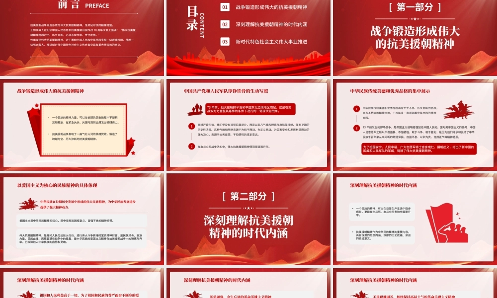 2023年抗美援朝精神主题党课学习PPT传承弘扬伟大的抗美援朝精神PPT课件（带内容）.pptx