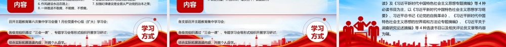 第二批主题教育专题学习计划PPT学思想强党性重实践建新功PPT课件（带内容）.pptx