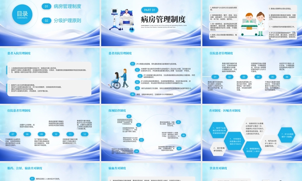病房管理规章制度PPT病房管理分级护理原则PPT课件（带内容）.pptx
