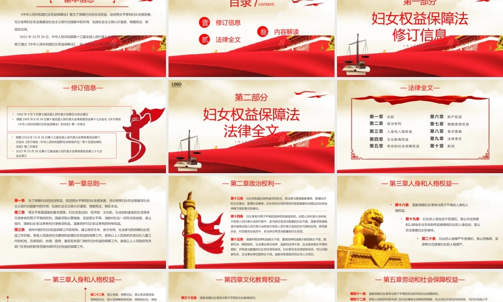 中华人民共和国妇女权益保障法PPT模板.pptx
