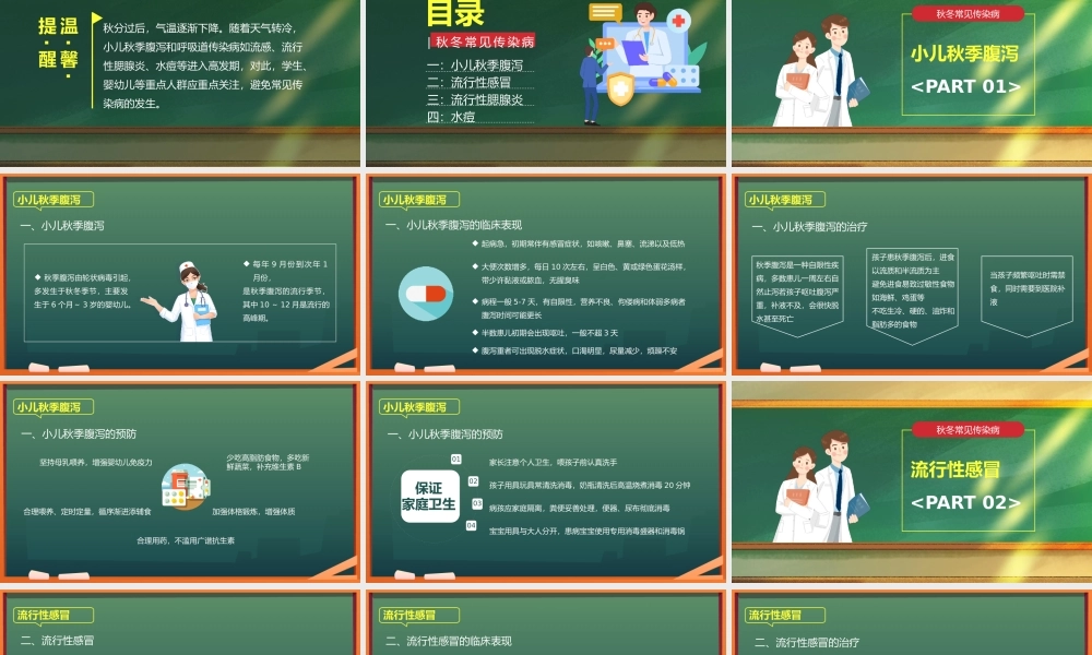 秋冬季常见传染病预防科普知识专题讲座PPT课件模板.pptx