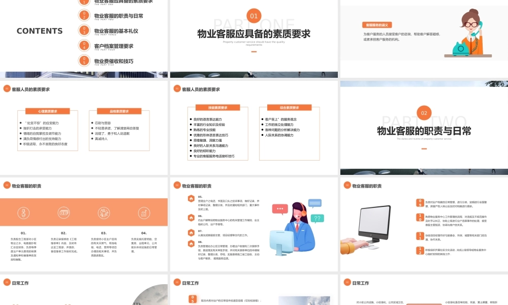 物业客服培训课件PPT模板.pptx