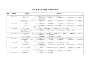 （4篇）2024年党支部主题党日活动计划表+2023年第二批主题教育工作计划.docx