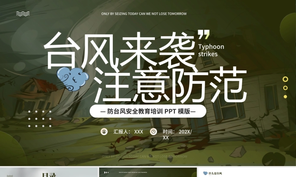 防台风安全教育培训PPT模版.pptx