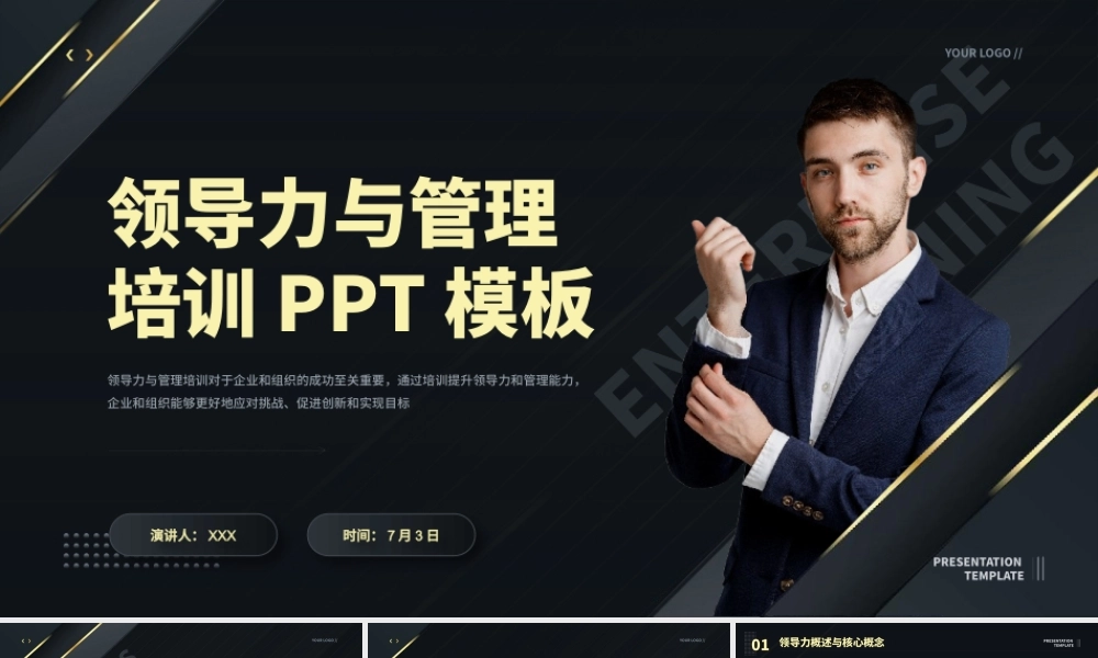 企业领导力和管理力培训PPT模板.pptx