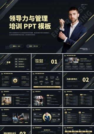 企业领导力和管理力培训PPT模板.pptx