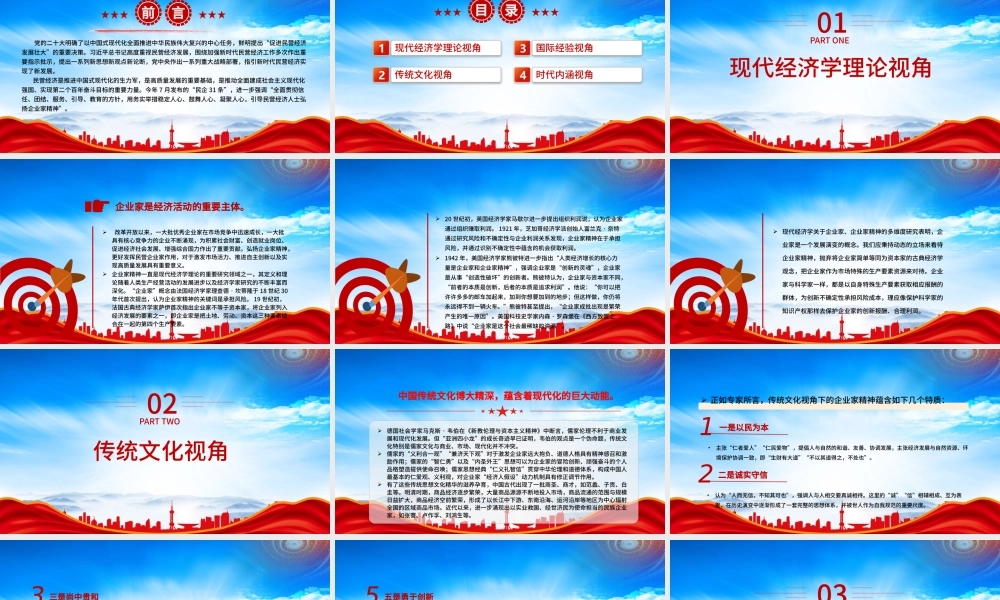 弘扬与升华企业家精神PPT引导民营经济人士弘扬企业家精神PPT课件（带内容）.pptx