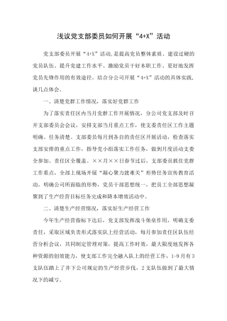 浅议党支部委员如何开展.docx