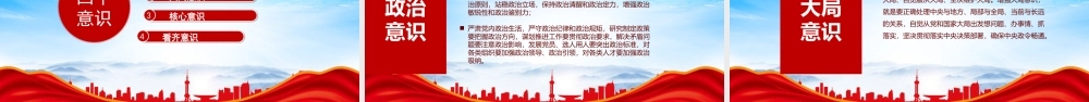 思想旗帜坚强核心强国复兴挺膺担当PPT深刻领悟两个确立的决定性意义增强四个意识坚定四个自信做到两个维护PPT课件（带内容）.pptx