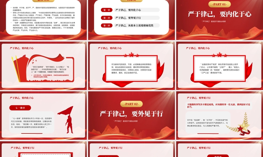 严于律己是党员干部的必修课PPT严出纪律严出作风严出战斗力PPT课件（带内容）.pptx
