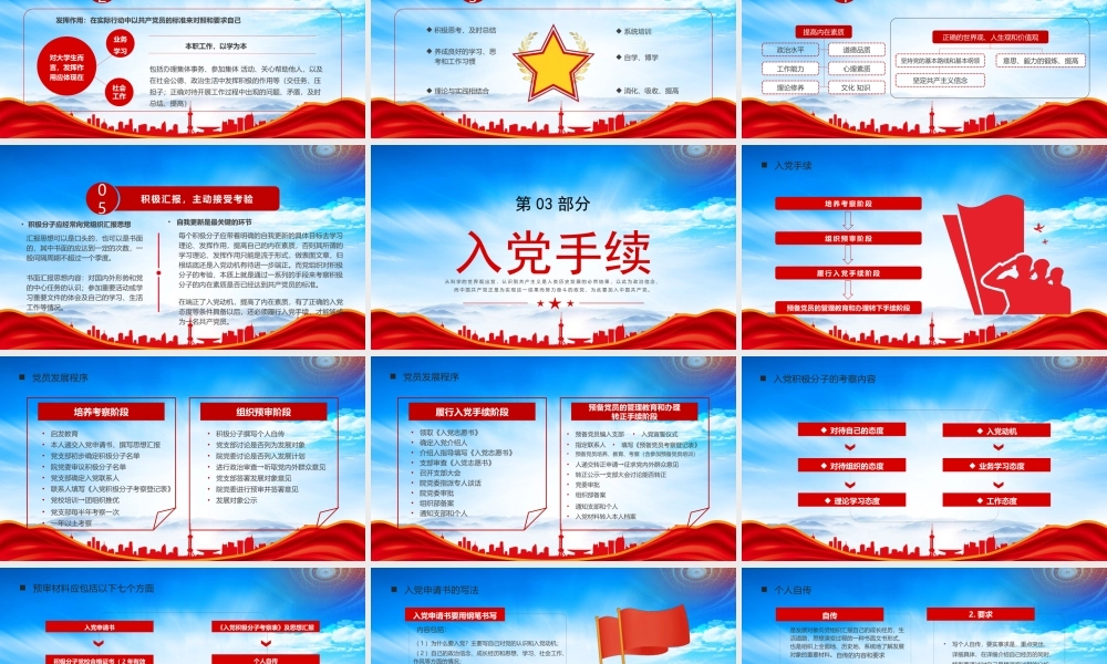 XX学校入党启蒙教育PPT入党动机端正入党态度PPT课件（带内容）.pptx