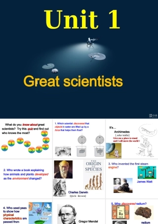 人教版高中英语必修五Unit1Great-Scientists-reading优秀公开课课件（含视频）.PPT