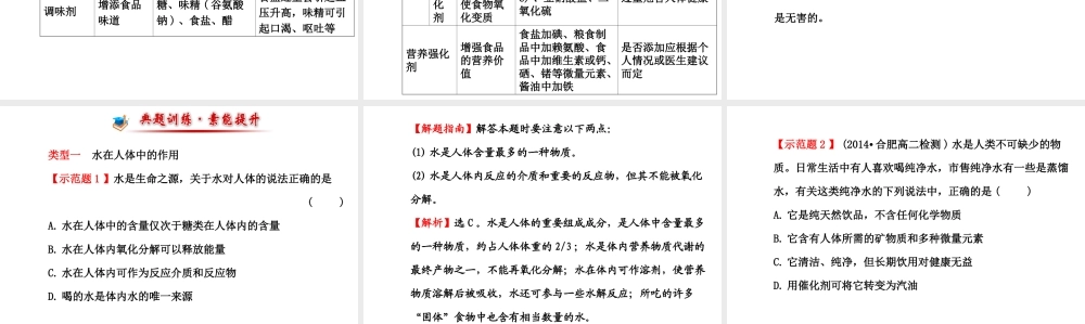 高二化学2.1合理选择饮食课件及练习题含答案详解.ppt