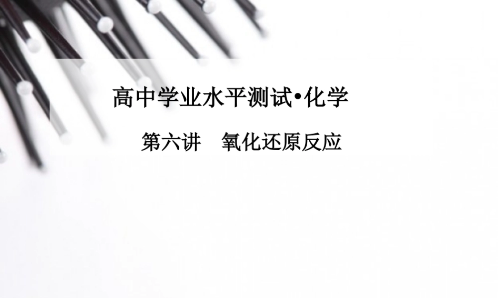 高中化学学业水平复习题第六讲氧化还原反应.ppt