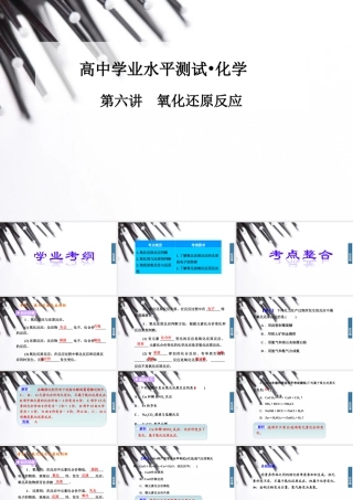 高中化学学业水平复习题第六讲氧化还原反应.ppt