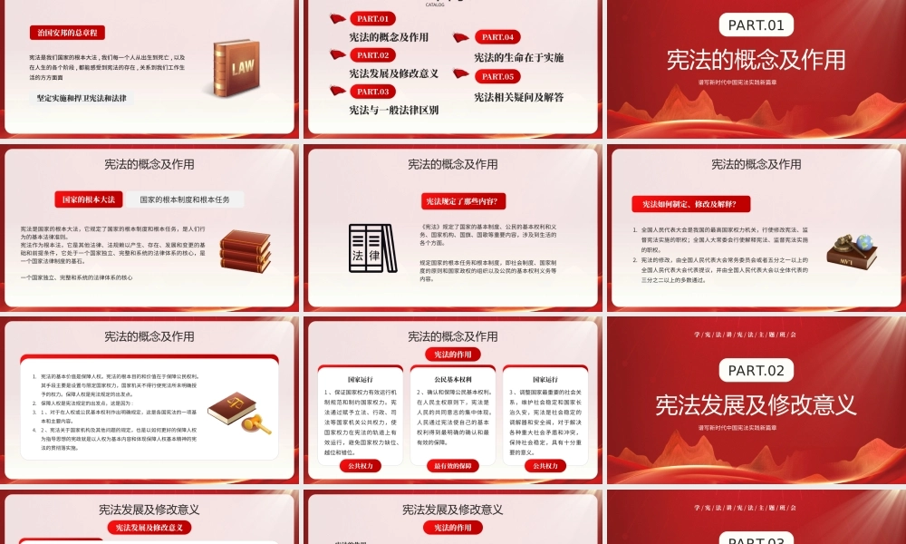 学宪法讲宪法主题班会PPT学习《中华人民共和国宪法》全文PPT课件（带内容）.pptx