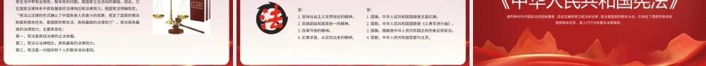 学宪法讲宪法主题班会PPT学习《中华人民共和国宪法》全文PPT课件（带内容）.pptx