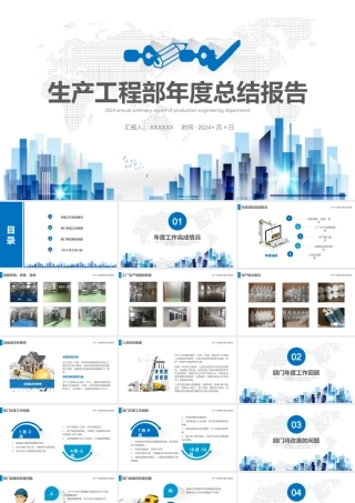 2024生产工程部年度总结报告PPT.pptx