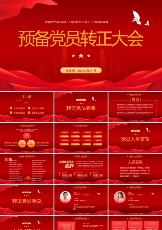 预备党员转正大会预备党员转正答辩入党积极分子转正.pptx