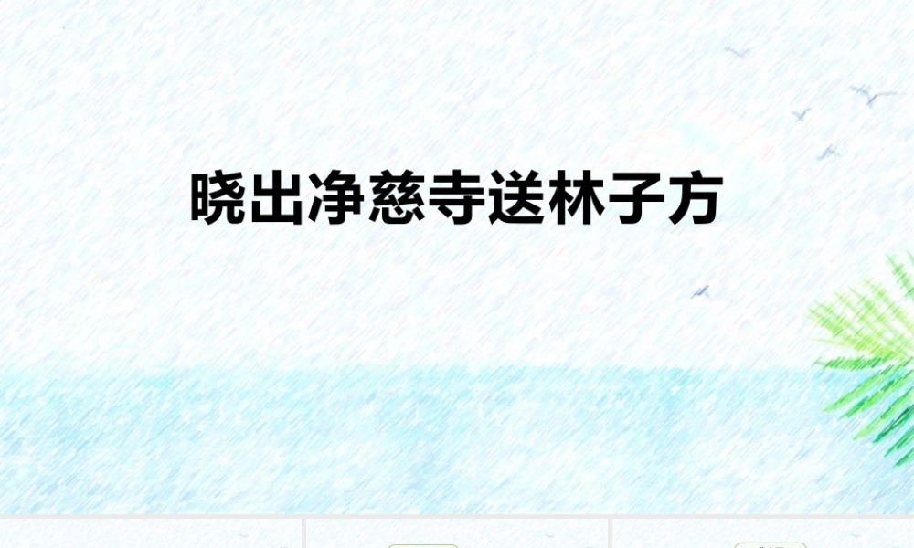 2晓出净慈寺送林子方模版课件.pptx