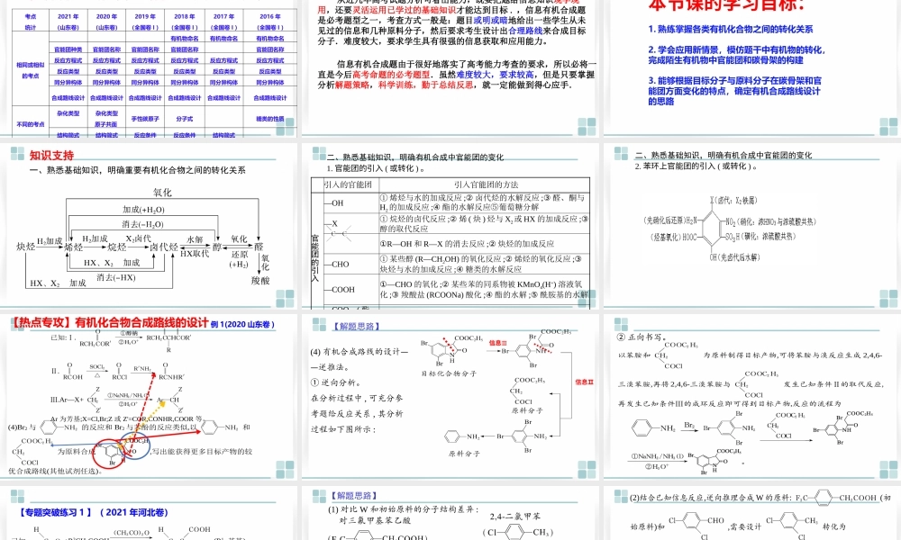 有机合成题的新情境的思维及方法.pptx