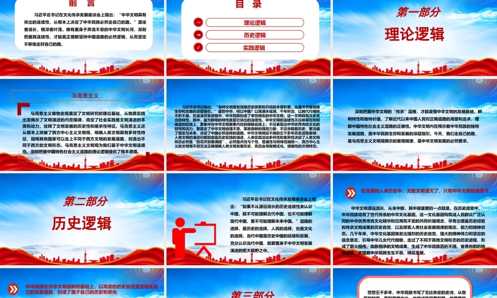 从中华文明连续性深刻理解走自己的路的三重逻辑PPT课件（带内容）.pptx
