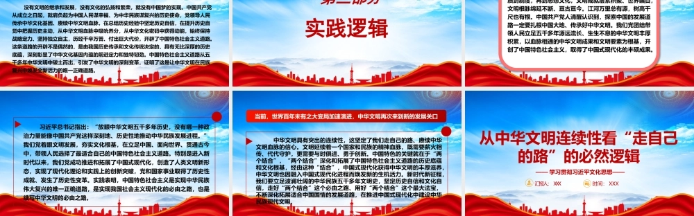 从中华文明连续性深刻理解走自己的路的三重逻辑PPT课件（带内容）.pptx