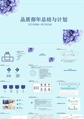 品质部总结与计划PPT模板.pptx