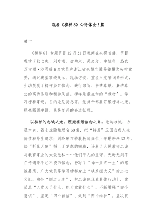 观看《榜样8》心得体会2篇.docx