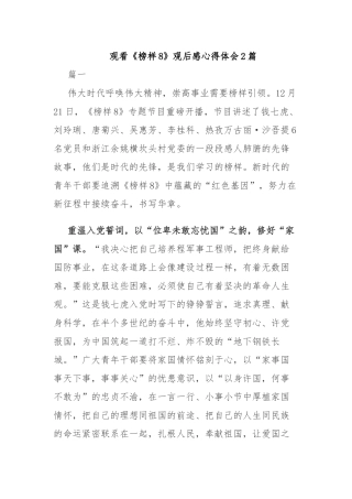 观看《榜样8》观后感心得体会2篇.docx