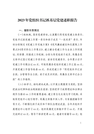 2023年党组织书记抓基层党建述职报告.doc