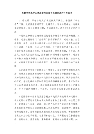 （3篇）2024年在树立和践行正确ZJG方面存在的问题和不足13条.doc