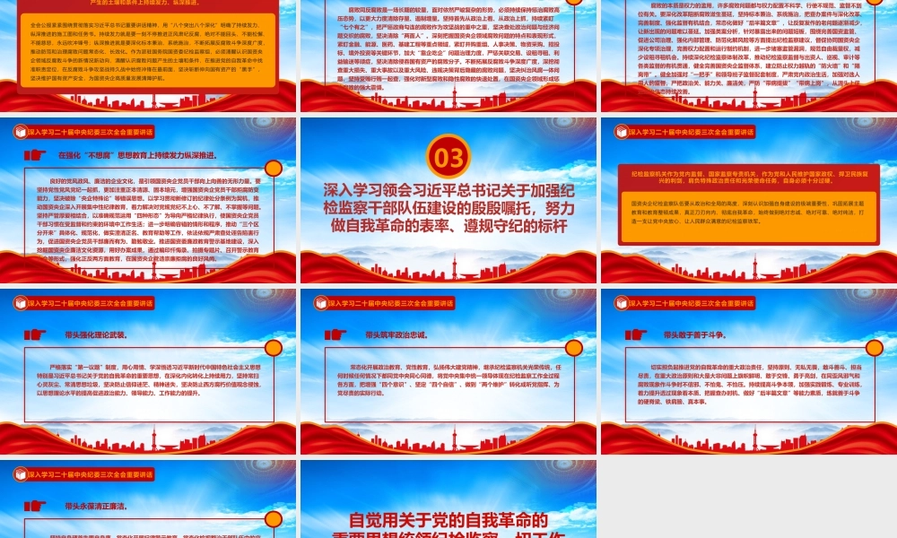 自觉用关于党的自我革命的重要思想统领纪检监察一切工作PPT课件（带内容）.pptx