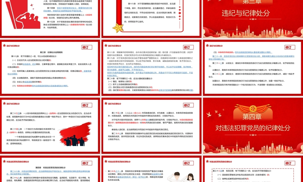 2024年新修订中国共产党纪律处分条例解读PPT模板.pptx