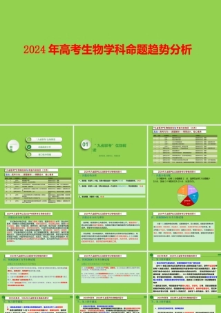 2023年高考生物试题命题研究与2024届高三后期复习策略.pptx
