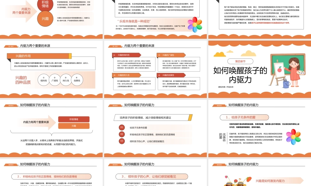 唤醒孩子内驱力家校共育家庭教育PPT模板.pptx