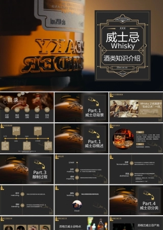 威士忌酒类基础知识介绍PPT模板.pptx