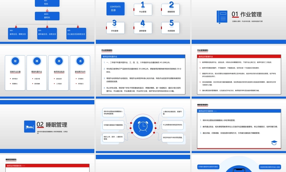 小学五项管理制度工作方案及细则PPT模板.pptx