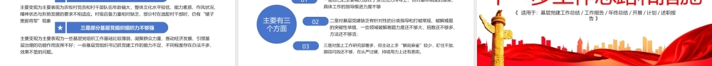 2024年基层党建述职述廉报告 红色教育PPT（2篇）.pptx