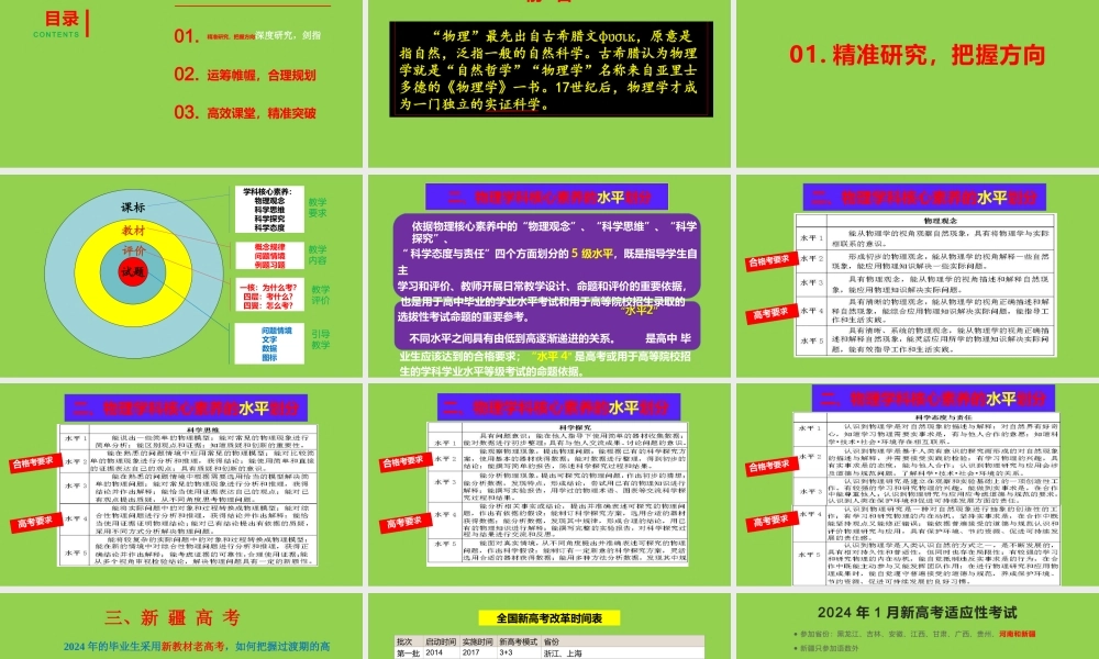“三新” 背景下 的2024年高考物理复习备考策略讲座.pptx