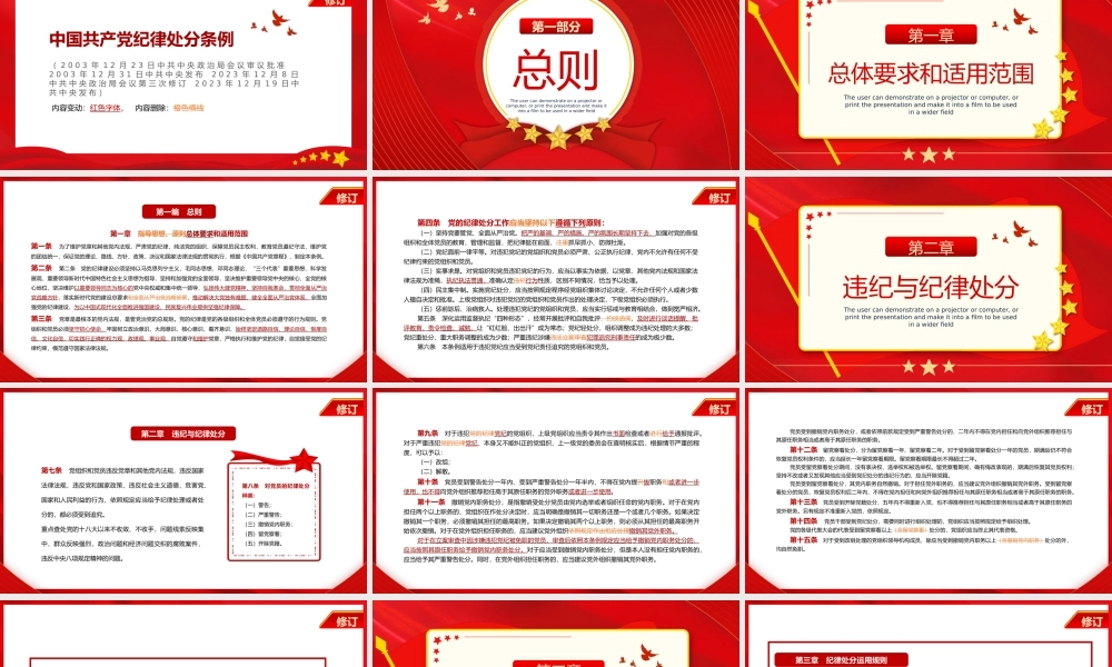 中国共产党纪律处分条例对照表 .pptx