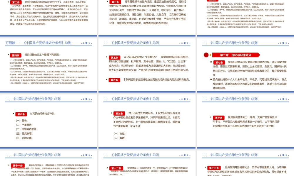 2024年《中国共产党纪律处分条例》PPT加强党的纪律建设党课课件.pptx