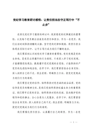 4篇2024年党纪学习教育研讨感悟：让责任担当在守正笃行中“不止步”.doc